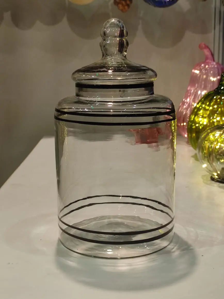 Glass Jar with Lid — Handcrafted Export Product by NXTGENEXPORTS, Moradabad